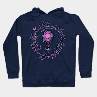 Pink Sun and Moon Hoodie